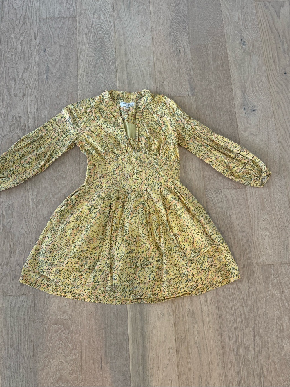 Derek Lam Collective Yellow Floral Corset Mini Dress – Size 38
